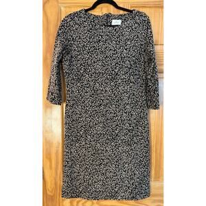 So Slimming by Chico's Size 1 Dress Beige Black Heavyweight